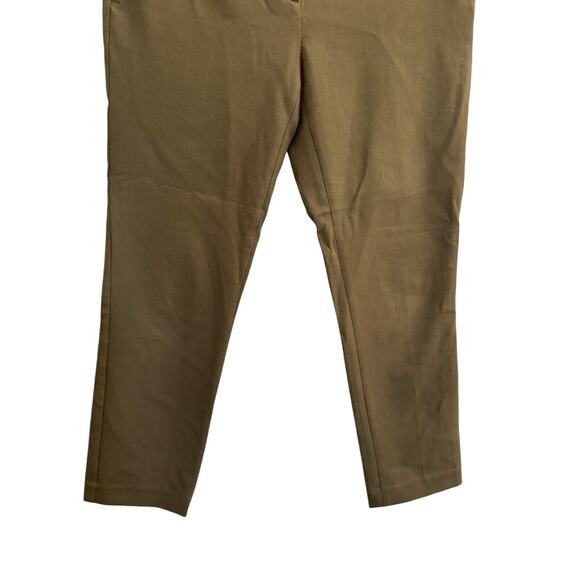 Ann Taylor Size 4 Devin Fit Brown Crop Straight Leg Trouser Dress Pant #3229 - Picture 3 of 11
